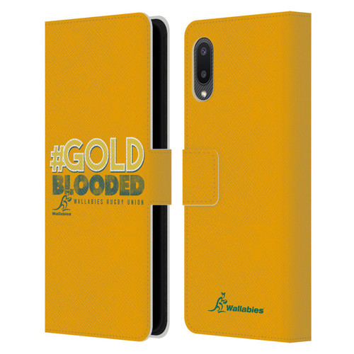 Australia National Rugby Union Team Wallabies Goldblooded Leather Book Wallet Case Cover For Samsung Galaxy A02/M02 (2021)