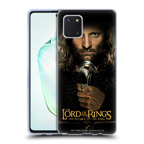 The Lord Of The Rings The Return Of The King Posters Aragorn Soft Gel Case for Samsung Galaxy Note10 Lite