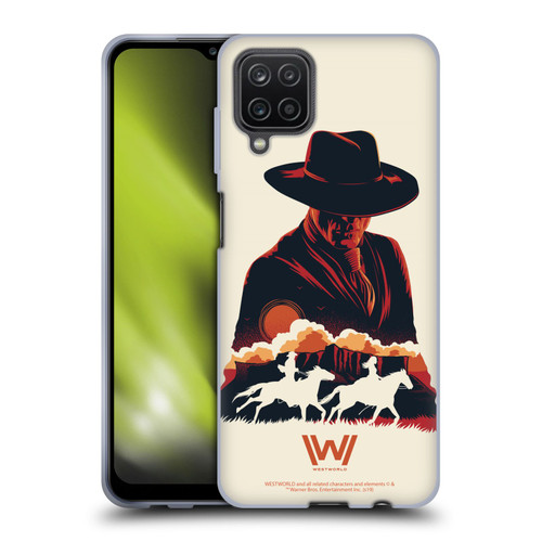 Westworld Graphics Man In Black Soft Gel Case for Samsung Galaxy A12 (2020)