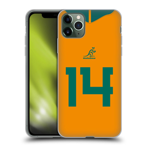 Australia National Rugby Union Team 2021/22 Players Jersey Position 14 Soft Gel Case for Apple iPhone 11 Pro Max