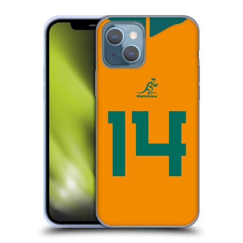 Australia National Rugby Union Team 2021/22 Players Jersey Position 14 Soft Gel Case for Apple iPhone 13