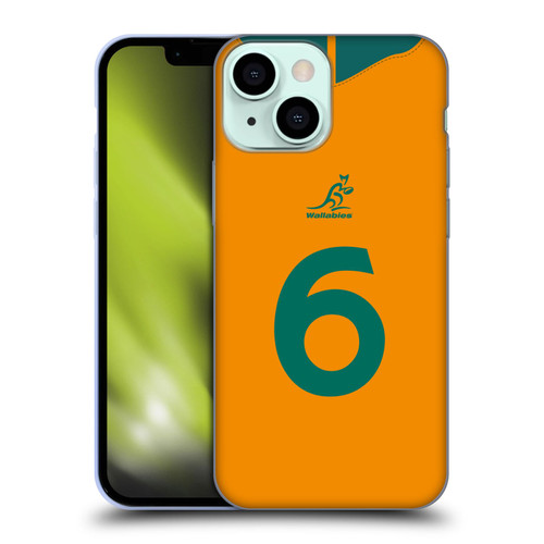 Australia National Rugby Union Team 2021/22 Players Jersey Position 6 Soft Gel Case for Apple iPhone 13 Mini