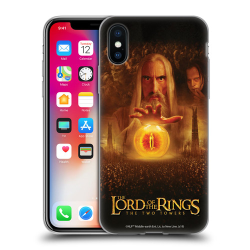 The Lord Of The Rings The Two Towers Posters Saruman Eye Soft Gel Case for Apple iPhone X / iPhone XS