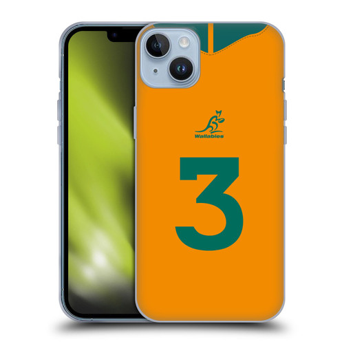 Australia National Rugby Union Team 2021/22 Players Jersey Position 3 Soft Gel Case for Apple iPhone 14 Plus