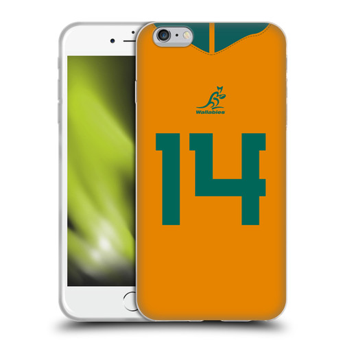Australia National Rugby Union Team 2021/22 Players Jersey Position 14 Soft Gel Case for Apple iPhone 6 Plus / iPhone 6s Plus
