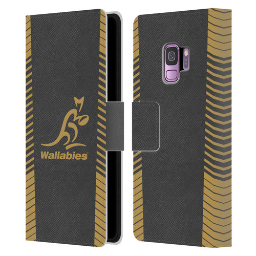 Australia National Rugby Union Team Wallabies Replica Grey Leather Book Wallet Case Cover For Samsung Galaxy S9