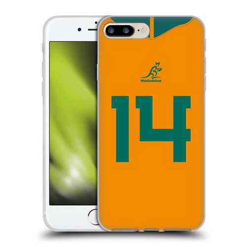 Australia National Rugby Union Team 2021/22 Players Jersey Position 14 Soft Gel Case for Apple iPhone 7 Plus / iPhone 8 Plus