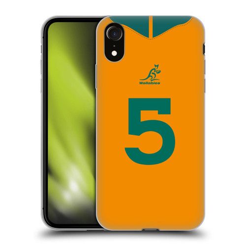 Australia National Rugby Union Team 2021/22 Players Jersey Position 5 Soft Gel Case for Apple iPhone XR