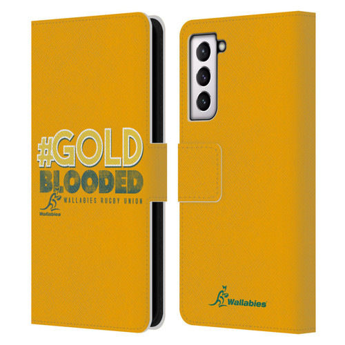 Australia National Rugby Union Team Wallabies Goldblooded Leather Book Wallet Case Cover For Samsung Galaxy S21 5G