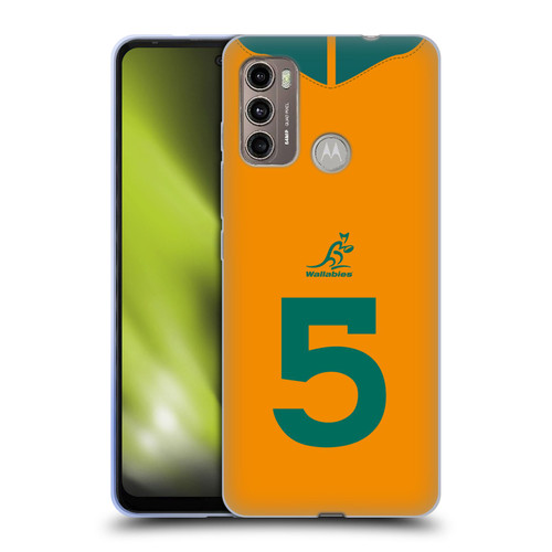 Australia National Rugby Union Team 2021/22 Players Jersey Position 5 Soft Gel Case for Motorola Moto G60 / Moto G40 Fusion