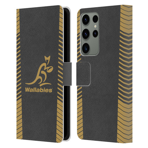 Australia National Rugby Union Team Wallabies Replica Grey Leather Book Wallet Case Cover For Samsung Galaxy S23 Ultra 5G