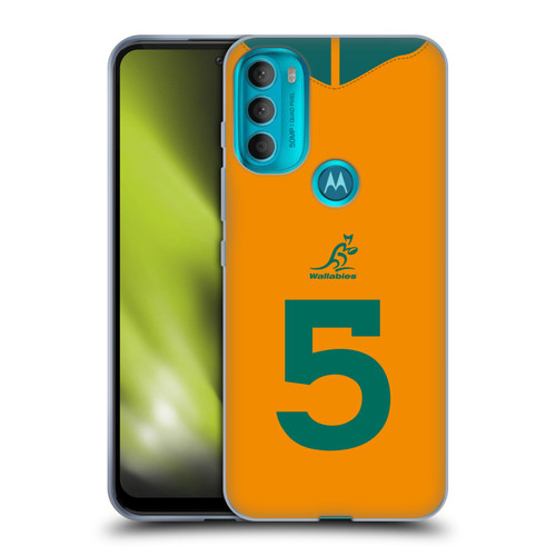 Australia National Rugby Union Team 2021/22 Players Jersey Position 5 Soft Gel Case for Motorola Moto G71 5G