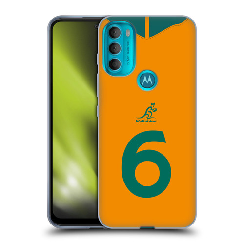 Australia National Rugby Union Team 2021/22 Players Jersey Position 6 Soft Gel Case for Motorola Moto G71 5G
