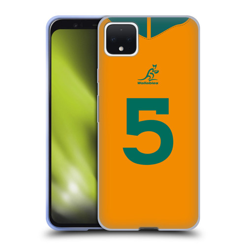 Australia National Rugby Union Team 2021/22 Players Jersey Position 5 Soft Gel Case for Google Pixel 4 XL