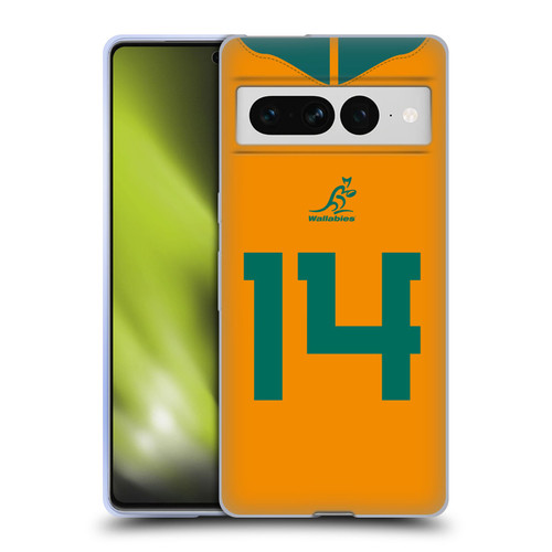 Australia National Rugby Union Team 2021/22 Players Jersey Position 14 Soft Gel Case for Google Pixel 7 Pro