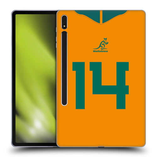 Australia National Rugby Union Team 2021/22 Players Jersey Position 14 Soft Gel Case for Samsung Galaxy Tab S8 Plus
