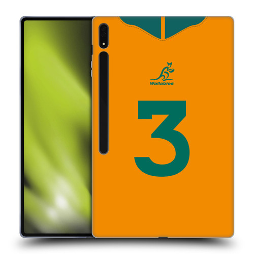 Australia National Rugby Union Team 2021/22 Players Jersey Position 3 Soft Gel Case for Samsung Galaxy Tab S8 Ultra