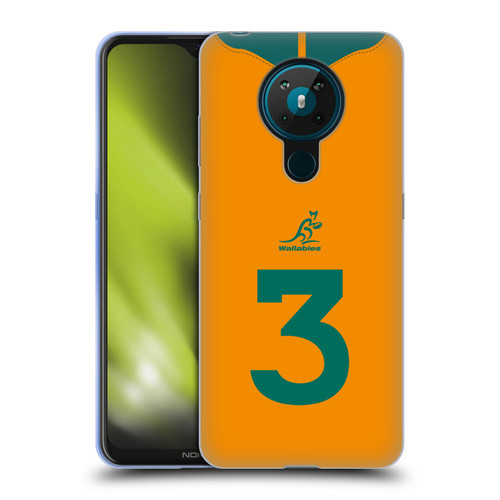 Australia National Rugby Union Team 2021/22 Players Jersey Position 3 Soft Gel Case for Nokia 5.3