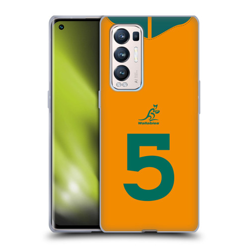 Australia National Rugby Union Team 2021/22 Players Jersey Position 5 Soft Gel Case for OPPO Find X3 Neo / Reno5 Pro+ 5G