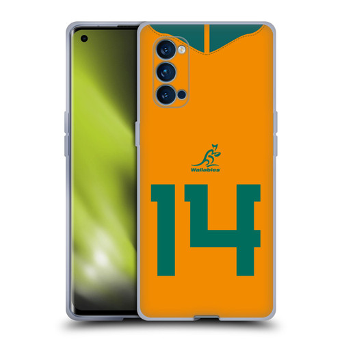 Australia National Rugby Union Team 2021/22 Players Jersey Position 14 Soft Gel Case for OPPO Reno 4 Pro 5G