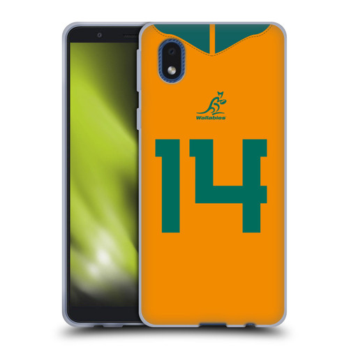 Australia National Rugby Union Team 2021/22 Players Jersey Position 14 Soft Gel Case for Samsung Galaxy A01 Core (2020)