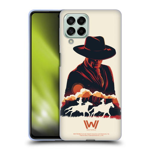 Westworld Graphics Man In Black Soft Gel Case for Samsung Galaxy M53 (2022)