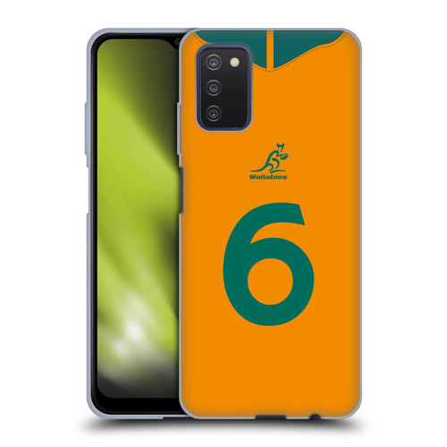 Australia National Rugby Union Team 2021/22 Players Jersey Position 6 Soft Gel Case for Samsung Galaxy A03s (2021)