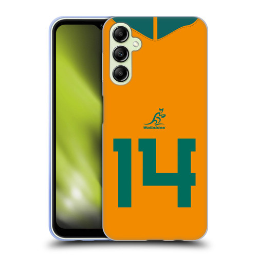 Australia National Rugby Union Team 2021/22 Players Jersey Position 14 Soft Gel Case for Samsung Galaxy A14 5G