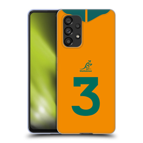Australia National Rugby Union Team 2021/22 Players Jersey Position 3 Soft Gel Case for Samsung Galaxy A53 5G (2022)