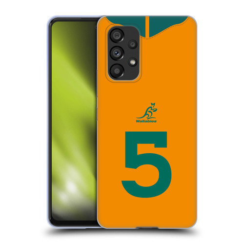 Australia National Rugby Union Team 2021/22 Players Jersey Position 5 Soft Gel Case for Samsung Galaxy A53 5G (2022)