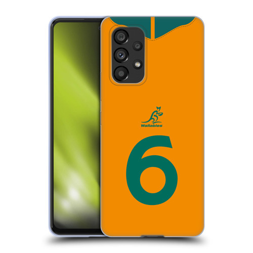 Australia National Rugby Union Team 2021/22 Players Jersey Position 6 Soft Gel Case for Samsung Galaxy A53 5G (2022)