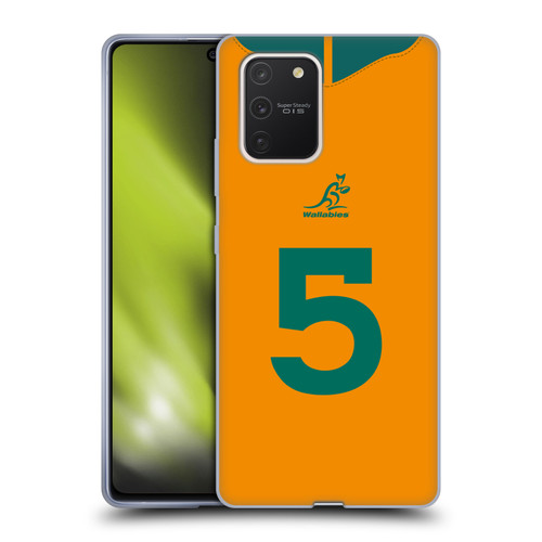 Australia National Rugby Union Team 2021/22 Players Jersey Position 5 Soft Gel Case for Samsung Galaxy S10 Lite