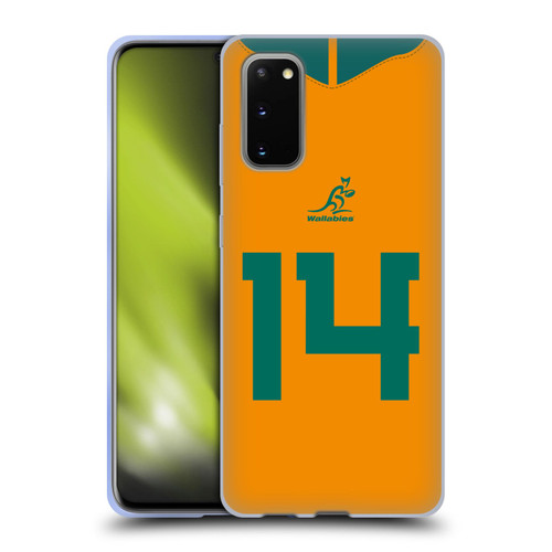 Australia National Rugby Union Team 2021/22 Players Jersey Position 14 Soft Gel Case for Samsung Galaxy S20 / S20 5G