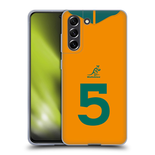 Australia National Rugby Union Team 2021/22 Players Jersey Position 5 Soft Gel Case for Samsung Galaxy S21 FE 5G