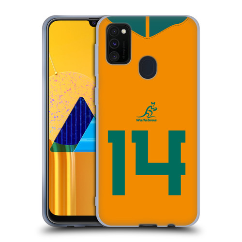 Australia National Rugby Union Team 2021/22 Players Jersey Position 14 Soft Gel Case for Samsung Galaxy M30s (2019)/M21 (2020)