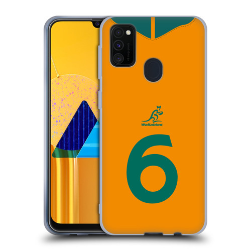 Australia National Rugby Union Team 2021/22 Players Jersey Position 6 Soft Gel Case for Samsung Galaxy M30s (2019)/M21 (2020)