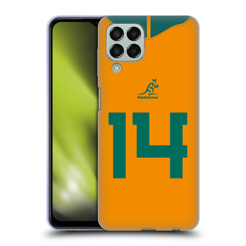 Australia National Rugby Union Team 2021/22 Players Jersey Position 14 Soft Gel Case for Samsung Galaxy M33 (2022)