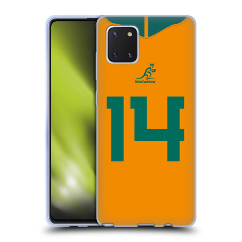 Australia National Rugby Union Team 2021/22 Players Jersey Position 14 Soft Gel Case for Samsung Galaxy Note10 Lite
