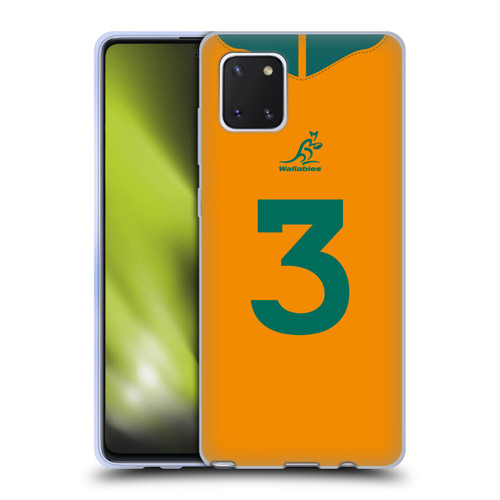 Australia National Rugby Union Team 2021/22 Players Jersey Position 3 Soft Gel Case for Samsung Galaxy Note10 Lite