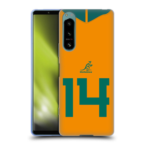 Australia National Rugby Union Team 2021/22 Players Jersey Position 14 Soft Gel Case for Sony Xperia 5 IV