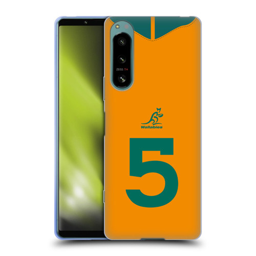 Australia National Rugby Union Team 2021/22 Players Jersey Position 5 Soft Gel Case for Sony Xperia 5 IV