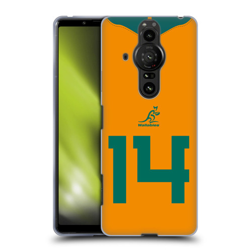 Australia National Rugby Union Team 2021/22 Players Jersey Position 14 Soft Gel Case for Sony Xperia Pro-I