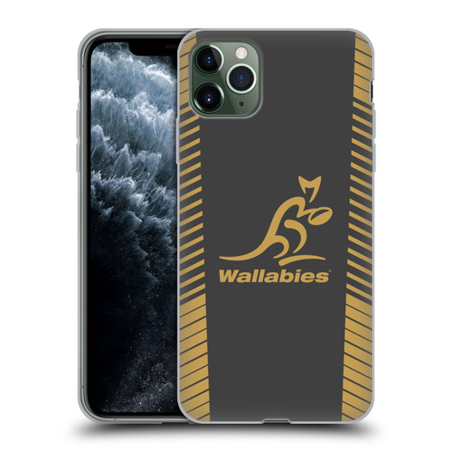 Australia National Rugby Union Team Wallabies Replica Grey Soft Gel Case for Apple iPhone 11 Pro Max