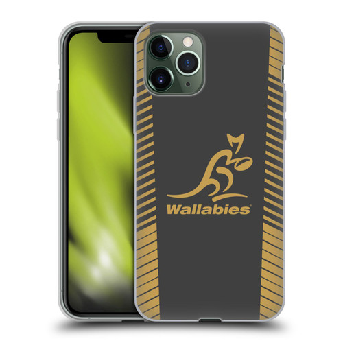 Australia National Rugby Union Team Wallabies Replica Grey Soft Gel Case for Apple iPhone 11 Pro