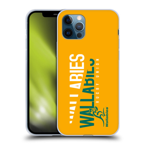 Australia National Rugby Union Team Wallabies Linebreak Yellow Soft Gel Case for Apple iPhone 12 / iPhone 12 Pro