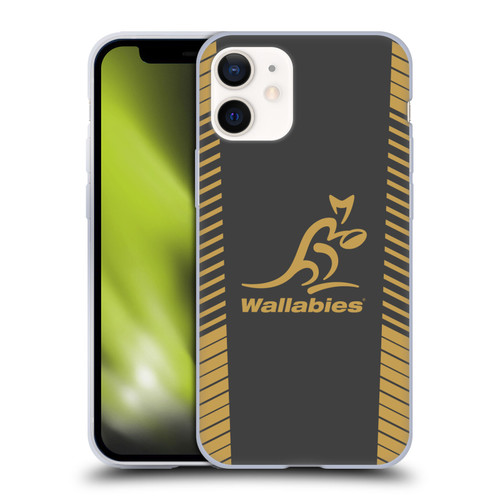 Australia National Rugby Union Team Wallabies Replica Grey Soft Gel Case for Apple iPhone 12 Mini