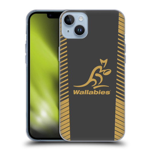 Australia National Rugby Union Team Wallabies Replica Grey Soft Gel Case for Apple iPhone 14 Plus