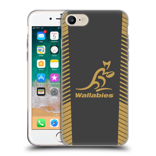 Australia National Rugby Union Team Wallabies Replica Grey Soft Gel Case for Apple iPhone 7 / 8 / SE 2020 & 2022