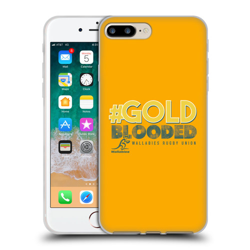 Australia National Rugby Union Team Wallabies Goldblooded Soft Gel Case for Apple iPhone 7 Plus / iPhone 8 Plus