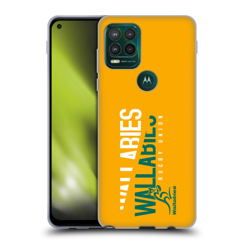 Australia National Rugby Union Team Wallabies Linebreak Yellow Soft Gel Case for Motorola Moto G Stylus 5G 2021